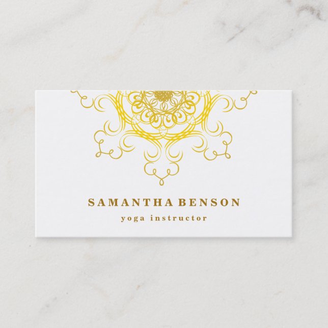 Carte De Visite Logo élégant Lotus Flower Yoga (Devant)