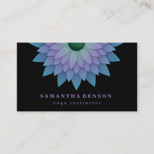 Carte De Visite Logo élégant Lotus Flower Yoga