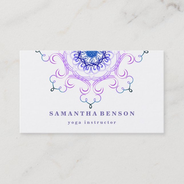 Carte De Visite Logo élégant Lotus Flower Yoga (Devant)