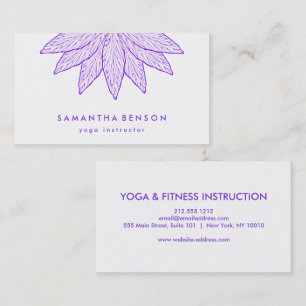 Carte De Visite Logo élégant Lotus Flower Yoga