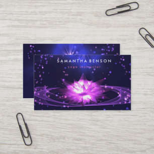 Carte De Visite Logo élégant Lotus Flower Yoga