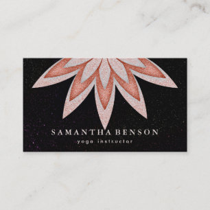 Carte De Visite Logo élégant Lotus Flower Yoga