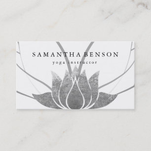 Carte De Visite Logo élégant Lotus Flower Yoga