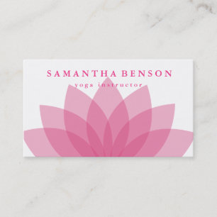 Carte De Visite Logo élégant Lotus Flower Yoga