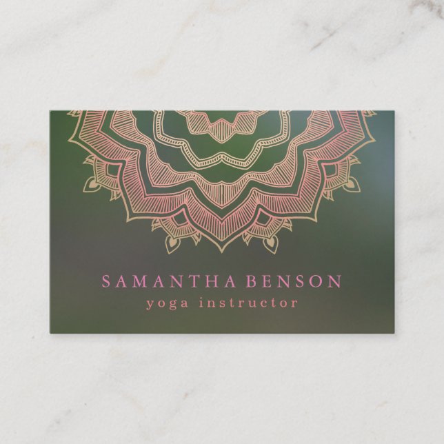 Carte De Visite Logo élégant Lotus Flower Yoga (Devant)