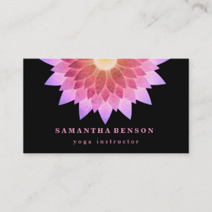 Carte De Visite Logo élégant Lotus Flower Yoga