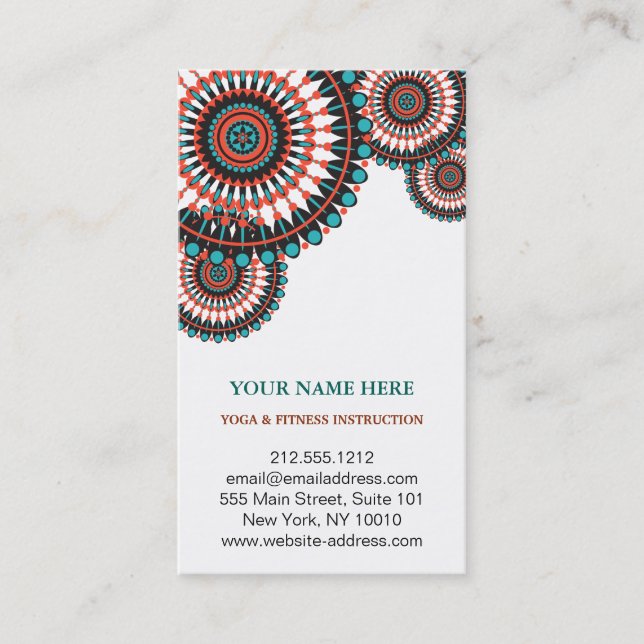 Carte De Visite Logo élégant Lotus Flower Yoga (Devant)