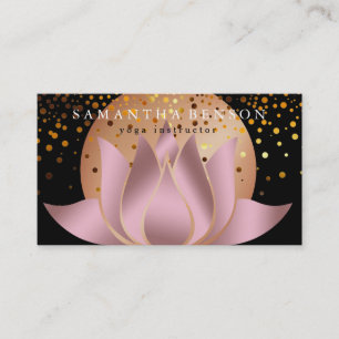 Carte De Visite Logo élégant Lotus Flower Yoga