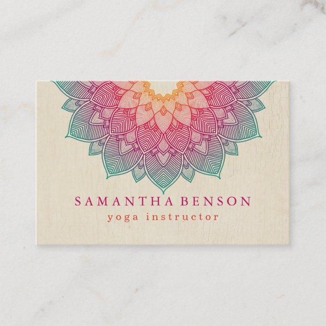 Carte De Visite Logo élégant Lotus Flower Yoga (Devant)
