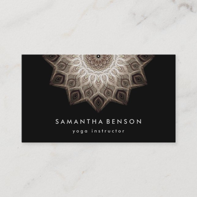 Carte De Visite Logo élégant Lotus Flower Yoga (Devant)