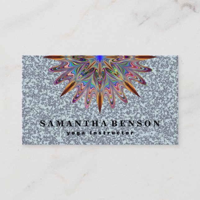 Carte De Visite Logo élégant Lotus Flower Yoga (Devant)