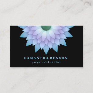 Carte De Visite Logo élégant Lotus Flower Yoga