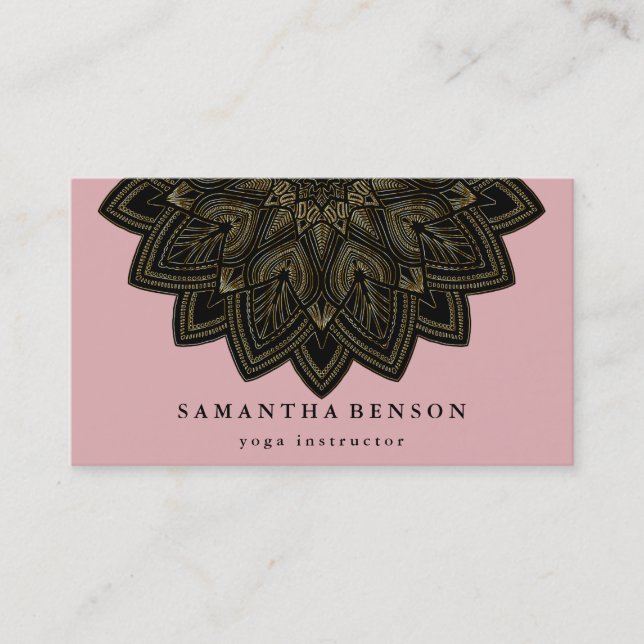 Carte De Visite Logo élégant Lotus Flower Yoga (Devant)