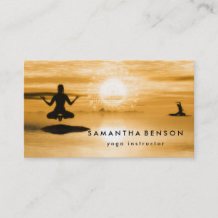 Carte De Visite Logo élégant Lotus Flower Yoga