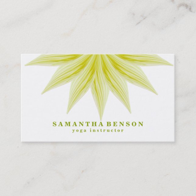 Carte De Visite Logo élégant Lotus Flower Yoga (Devant)