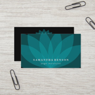 Carte De Visite Logo élégant Lotus Flower Yoga