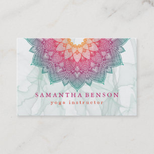 Carte De Visite Logo élégant Lotus Flower Yoga