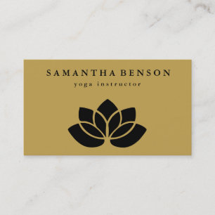 Carte De Visite Logo élégant Lotus Flower Yoga
