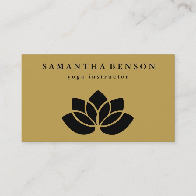 Carte De Visite Logo élégant Lotus Flower Yoga (Devant)