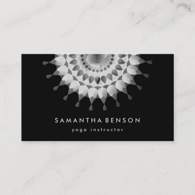 Carte De Visite Logo élégant Lotus Flower Yoga (Devant)