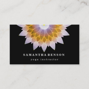 Carte De Visite Logo élégant Lotus Flower Yoga