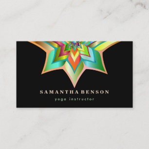 Carte De Visite Logo élégant Lotus Flower Yoga