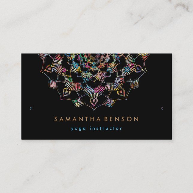 Carte De Visite Logo élégant Lotus Flower Yoga (Devant)