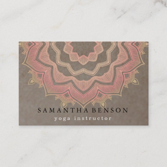 Carte De Visite Logo élégant Lotus Flower Yoga (Devant)