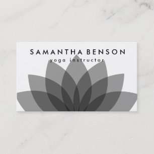 Carte De Visite Logo élégant Lotus Flower Yoga