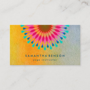 Carte De Visite Logo élégant Lotus Flower Yoga