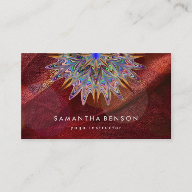 Carte De Visite Logo élégant Lotus Flower Yoga (Devant)