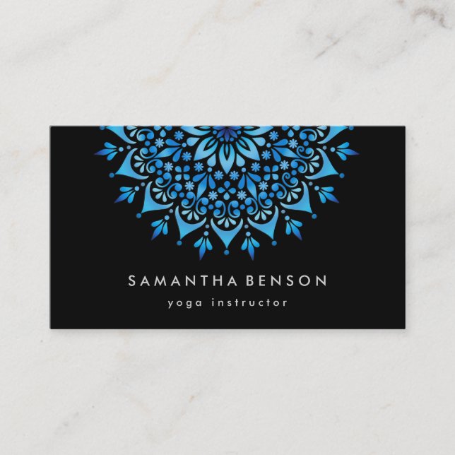 Carte De Visite Logo élégant Lotus Flower Yoga (Devant)