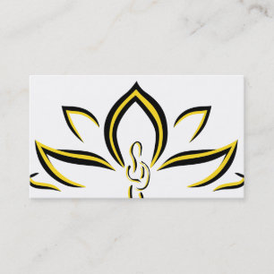 Carte De Visite Logo élégant Lotus Flower Yoga
