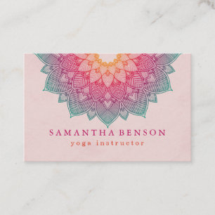 Carte De Visite Logo élégant Lotus Flower Yoga