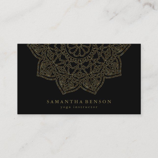 Carte De Visite Logo élégant Lotus Flower Yoga (Devant)