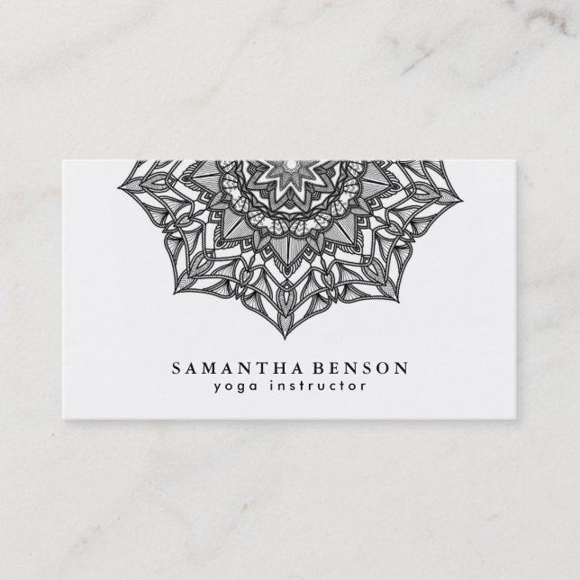 Carte De Visite Logo élégant Lotus Flower Yoga (Devant)