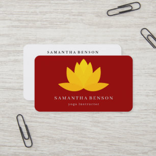 Carte De Visite Logo élégant Lotus Flower Yoga