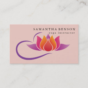Carte De Visite Logo élégant Lotus Flower Yoga