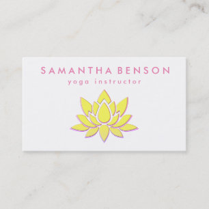 Carte De Visite Logo élégant Lotus Flower Yoga