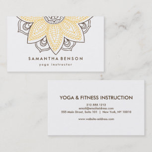Carte De Visite Logo élégant Lotus Flower Yoga