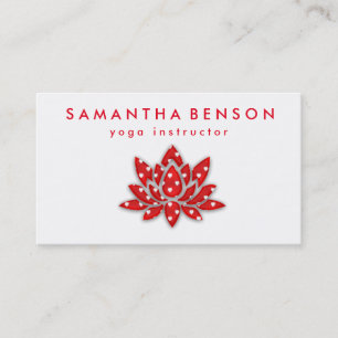 Carte De Visite Logo élégant Lotus Flower Yoga