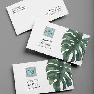 Carte De Visite Logo élégant Monstera