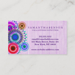 Carte De Visite Logo élégant Yoga méditation Lotus Fleurs