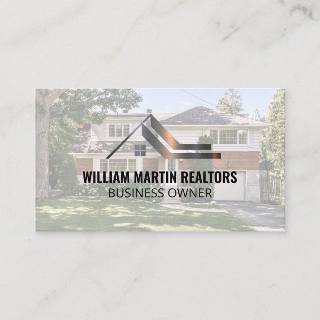 Carte De Visite Logo en métal immobilier | Maison de quartier (Devant)