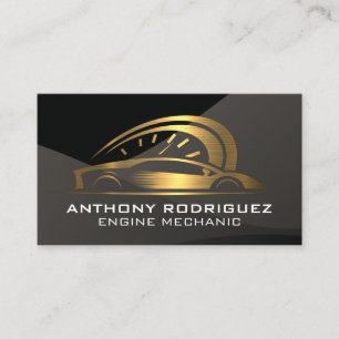 Carte De Visite Logo en métal or automatique Voiture sport