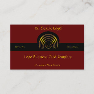 Carte De Visite Logo en or en forme de croissant de lune