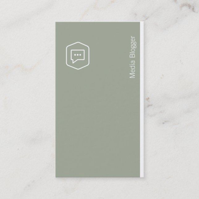 Carte De Visite Logo Entreprise (vert olive) (Devant)