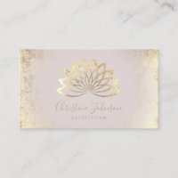 logo esthéticien de feuille d'or faux lotus