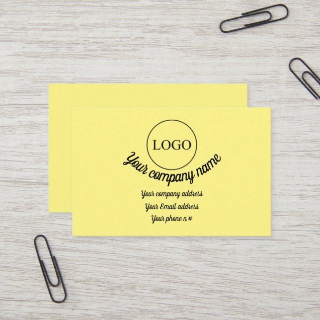 Carte De Visite Logo et détails personnalisés (Devant/Arrière en situation)