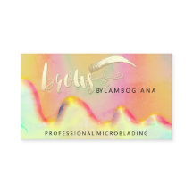 Logo Eyebrow Microblading Gold Holograph QR Code